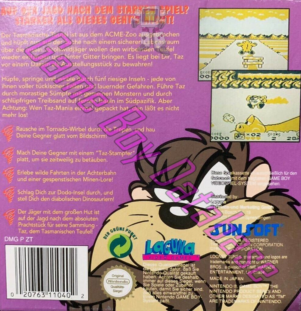 Tasmanian Devil in Island Chase NOE-1 Back of the box