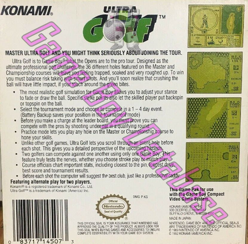 Ultra Golf USA-1 Back of the box