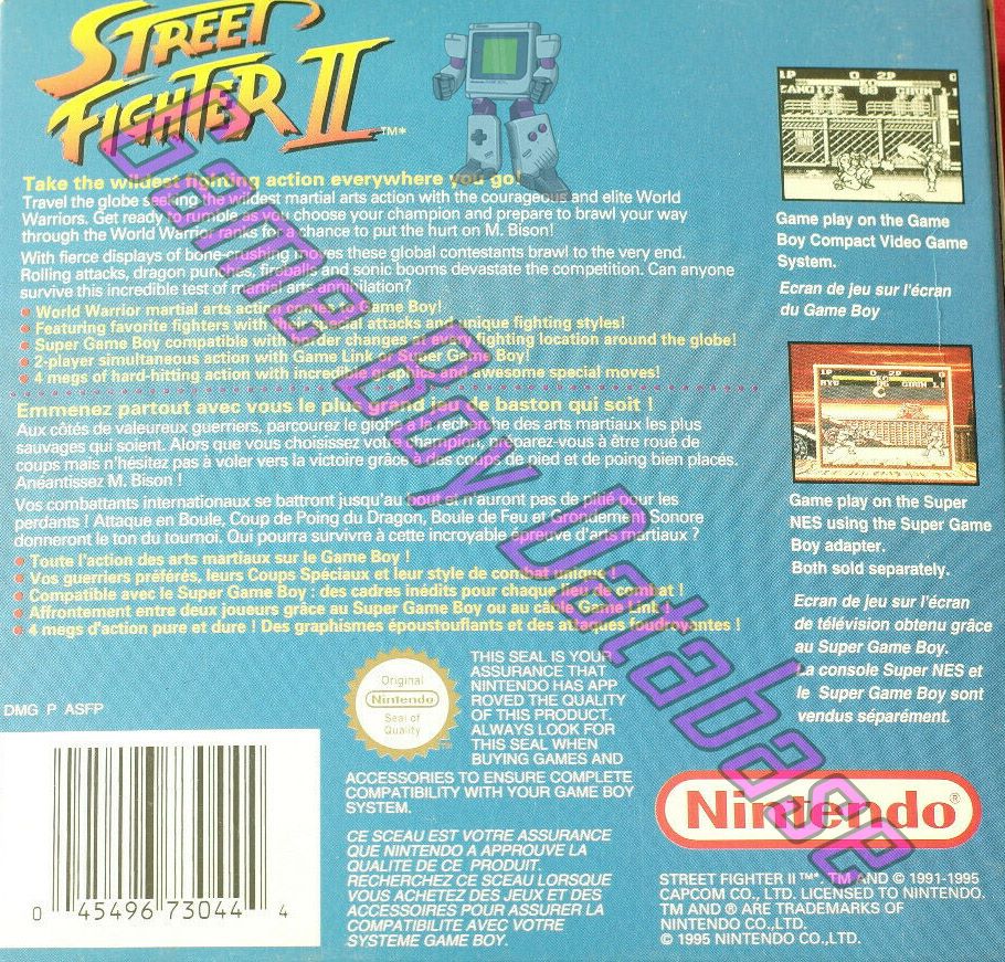 Street Fighter II FAH-1 Back of the box