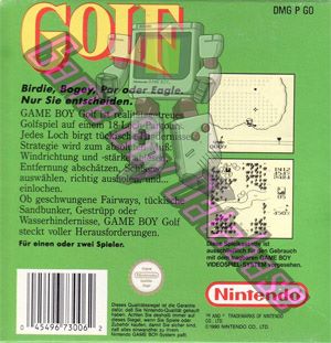 Golf NOE-3 Back of the box