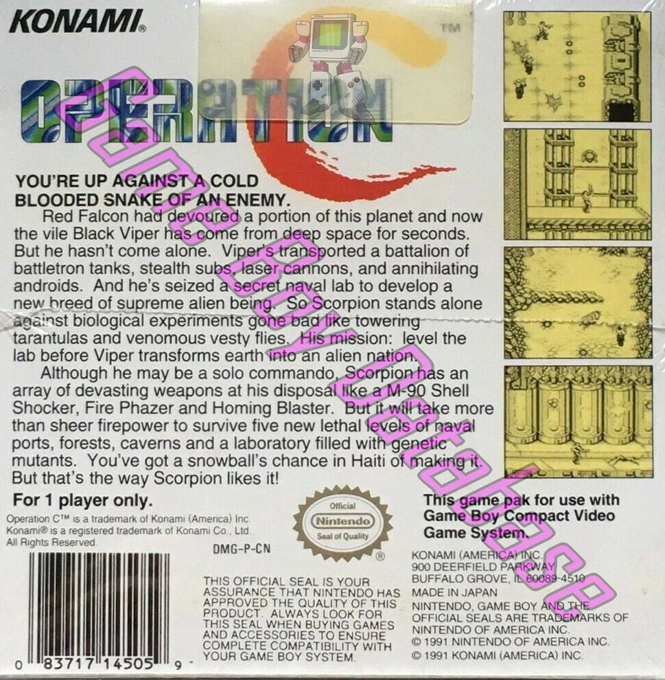 Operation C USA-1 Back of the box