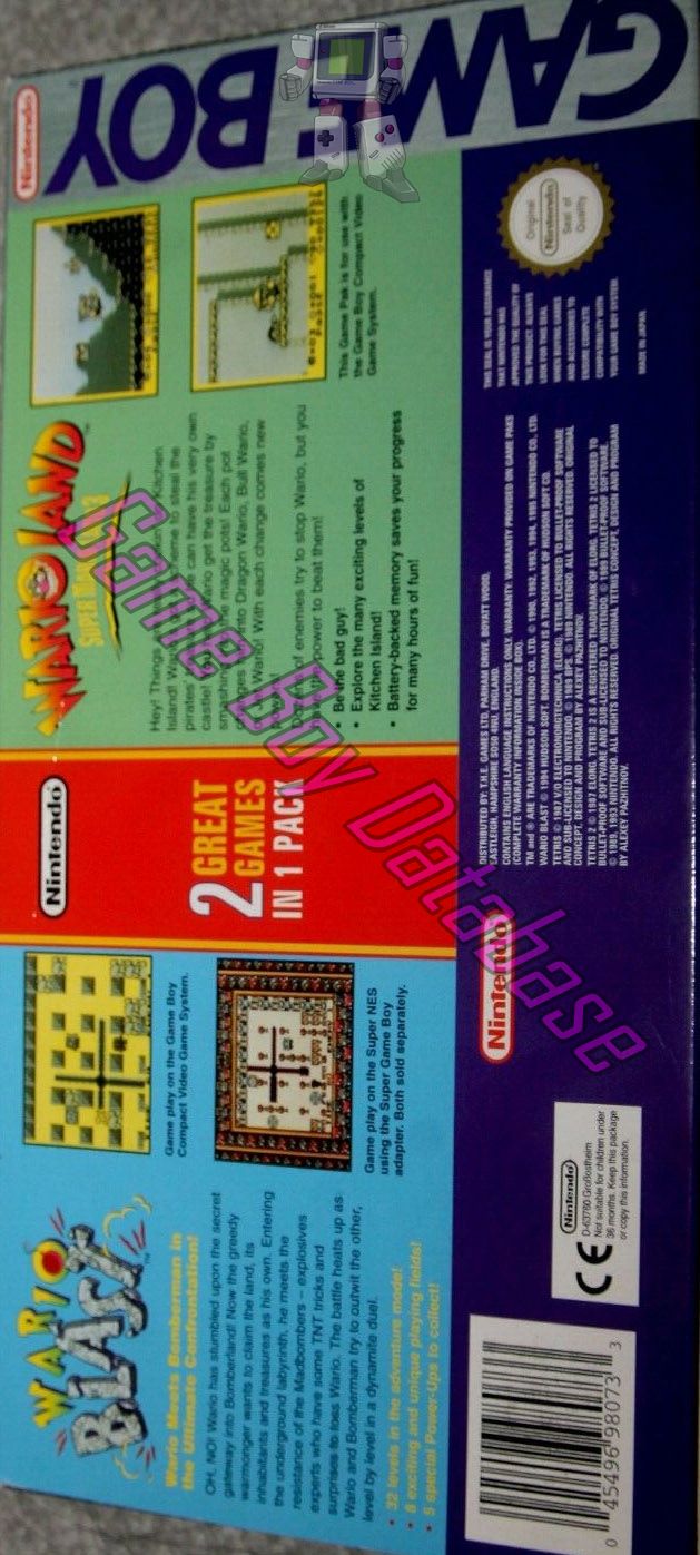 Twin Pack Big Value - Wario land - Wario Blast UKV Back of the box