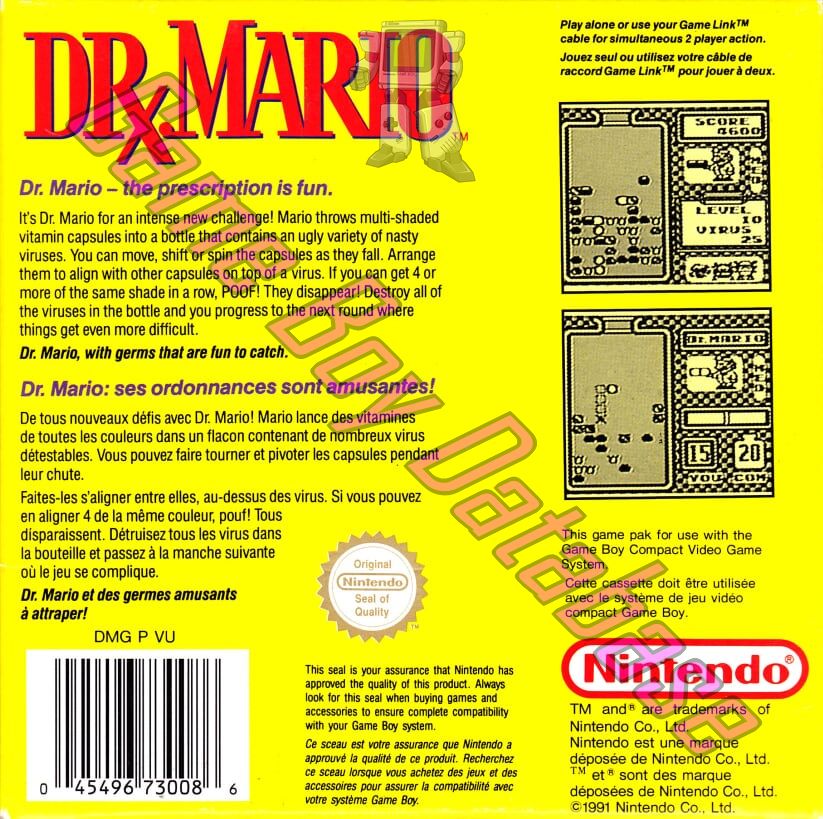 Dr. Mario FAH Back of the box