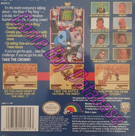 WWF King of the Ring USA Back of the box