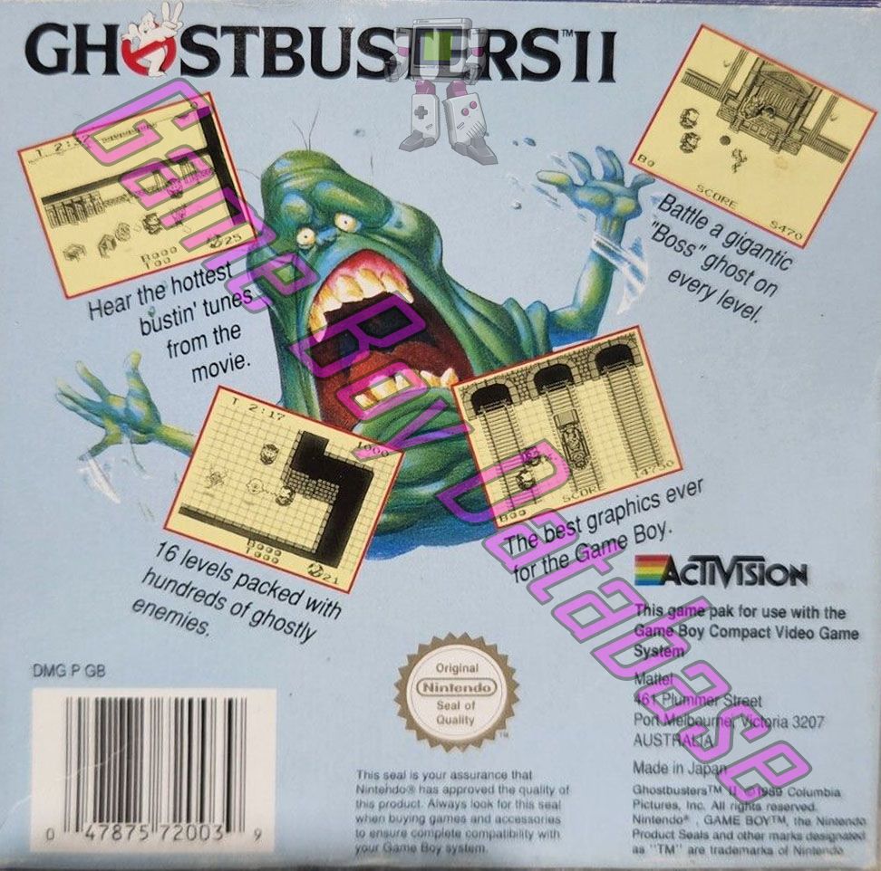 Ghostbusters II AUS Back of the box