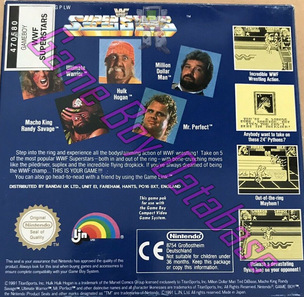 WWF Superstars UKV Back of the box