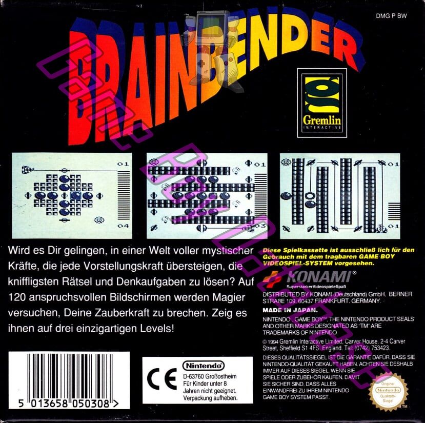 Brainbender NOE Back of the box