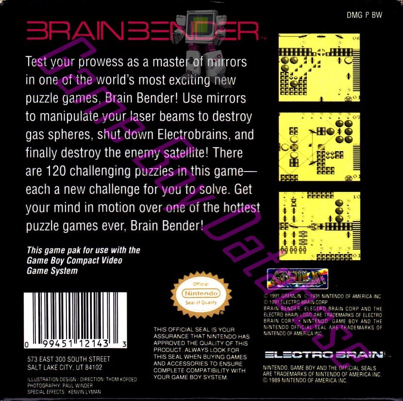 Brainbender USA Back of the box