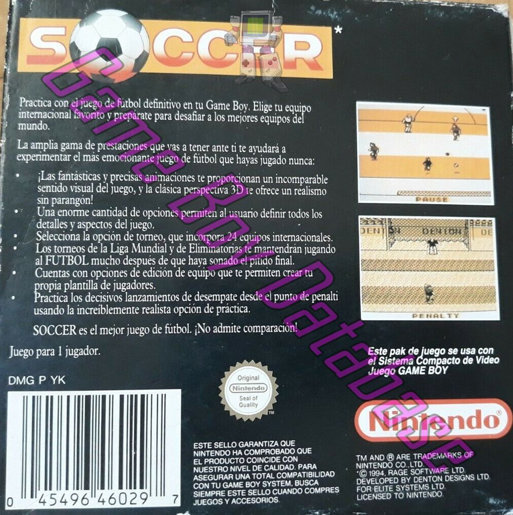 Soccer (-1-) ESP-3 Back of the box