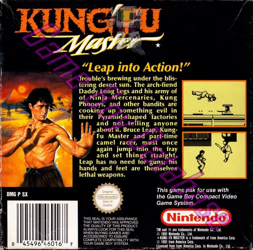 Kung-Fu Master AUS Back of the box