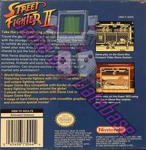 Street Fighter II USA Back of the box