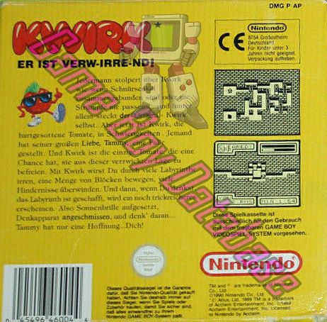 Kwirk NOE-2 Back of the box