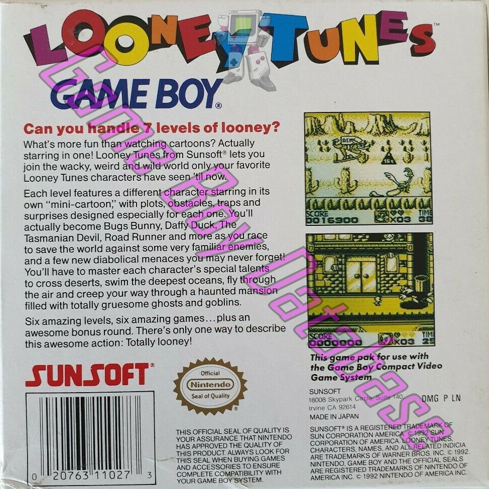 Looney Tunes USA-1 Back of the box