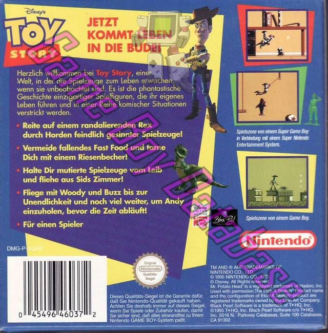 Toy Story (Disney's) NOE Back of the box