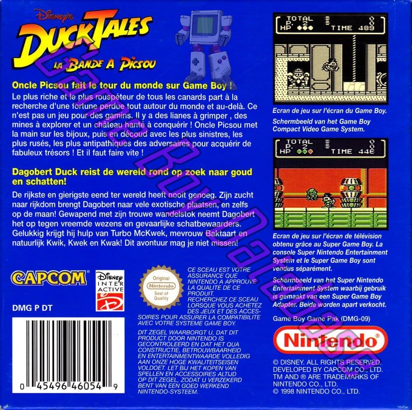 Duck Tales (Disney's) NFAH Back of the box