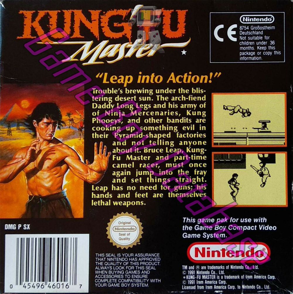 Kung-Fu Master UKV Back of the box