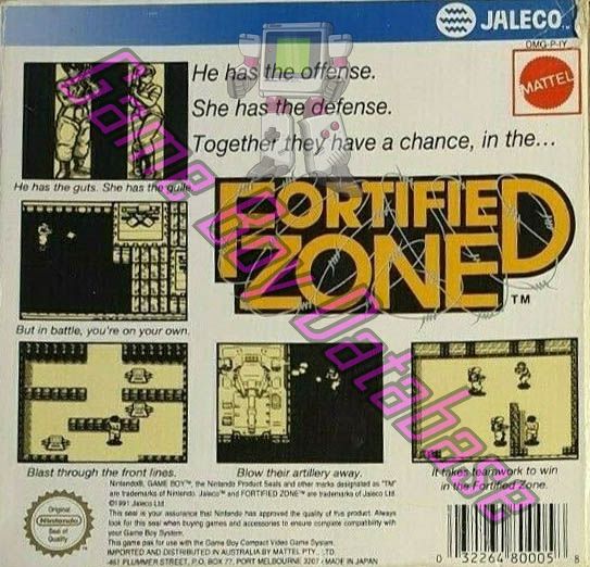 Fortified Zone AUS Back of the box