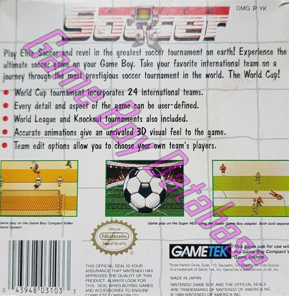 Elite Soccer USA-1 Back of the box