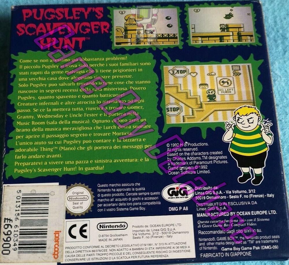 Addams Family Pugsley's Scavenger Hunt (the) ITA Back of the box