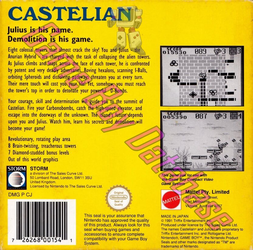 Castelian AUS Back of the box