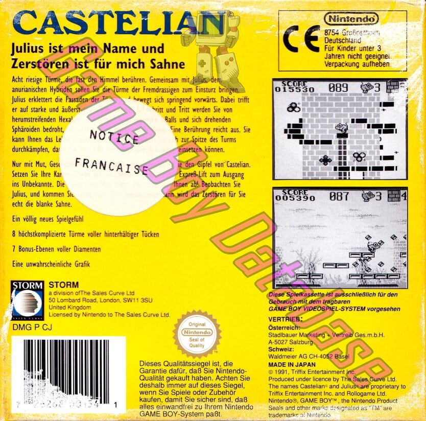 Castelian FRG Back of the box