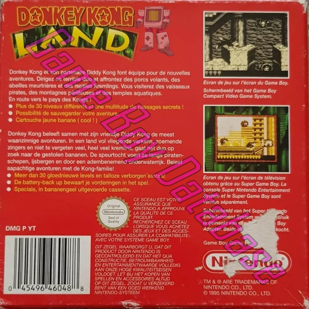 Donkey Kong Land NFAH-1 Back of the box