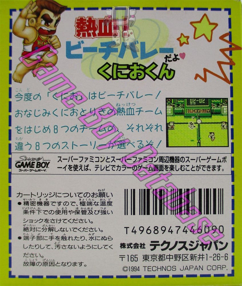 Neketsu! Beach Volley dayo Kunio-Kun JPN Back of the box