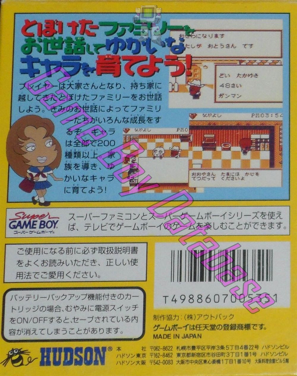 Pocket Family GB JPN Back of the box