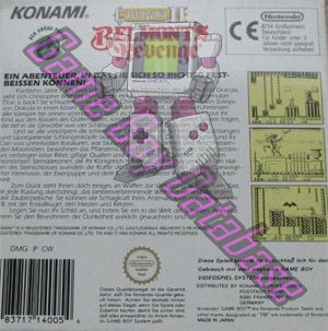 Castlevania II Belmont's Revenge NOE Back of the box