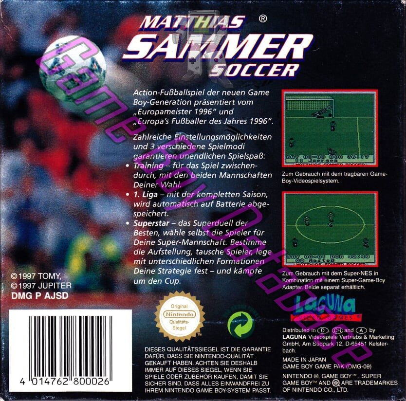 Matthias Sammer Soccer NOE Back of the box