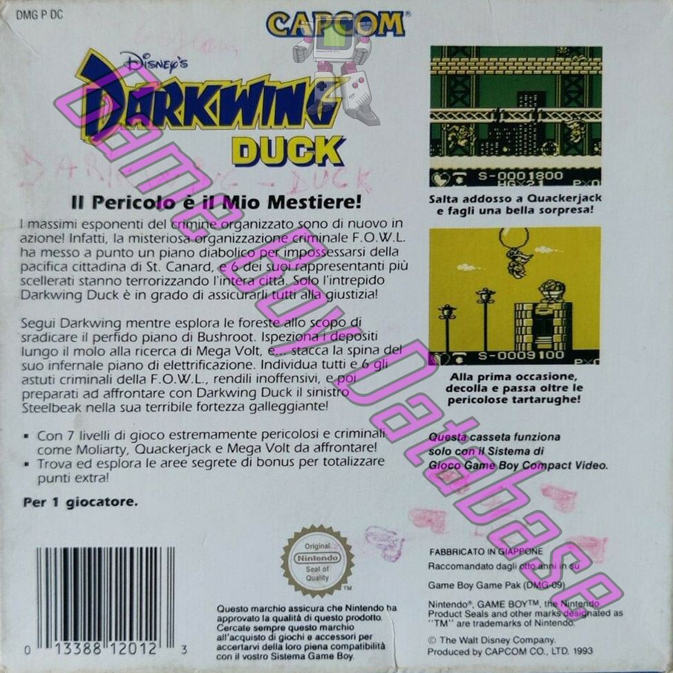 Darkwing Duck (Disney's) ITA Back of the box