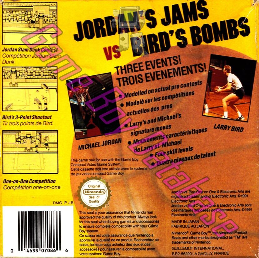 Jordan vs Bird One on One FAH Back of the box