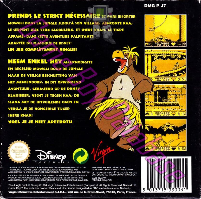 Livre de la Jungle (Disney le) FRA Back of the box