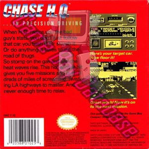 Chase H.Q. USA Back of the box