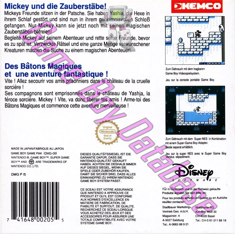 Mickey Mouse V - Zauberstabe - Les batons magiques FRG-1 Back of the box