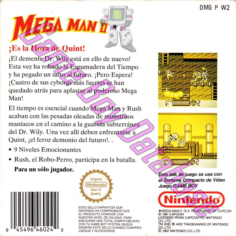 Mega Man II ESP-2 Back of the box