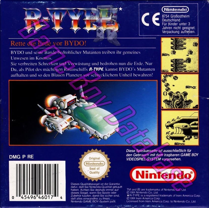 R-Type FRG-1 Back of the box