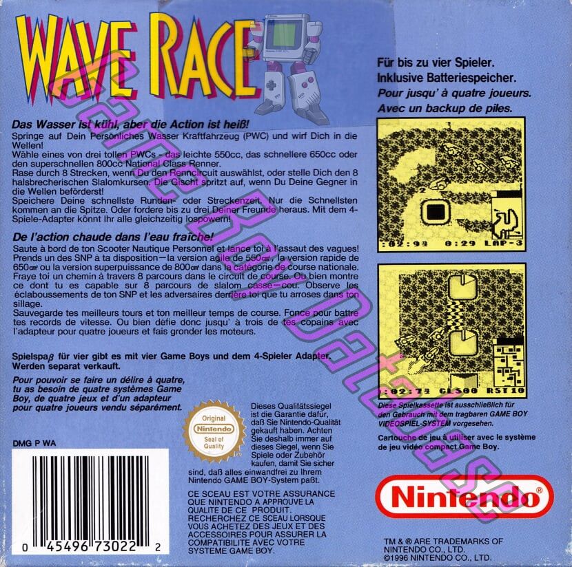 Wave Race FRG-1 Back of the box