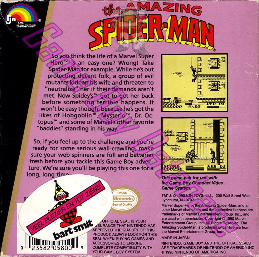 Amazing Spider-Man (the) USA Back of the box