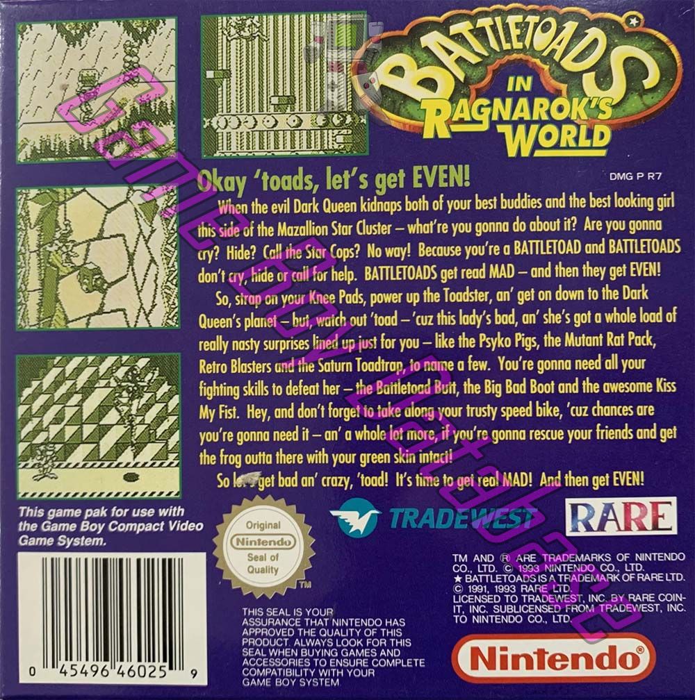 Battletoads in Ragnarok's World AUS Back of the box