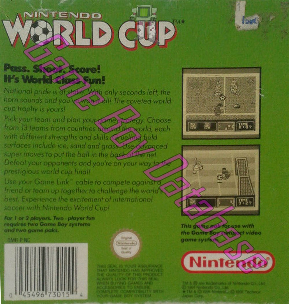 Nintendo World Cup AUS Back of the box