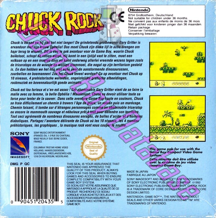 Chuck Rock FAH Back of the box