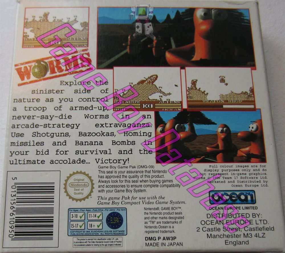 Worms SCN Back of the box