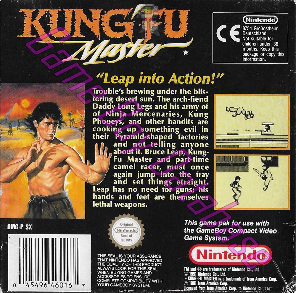 Kung-Fu Master  GPS Back of the box