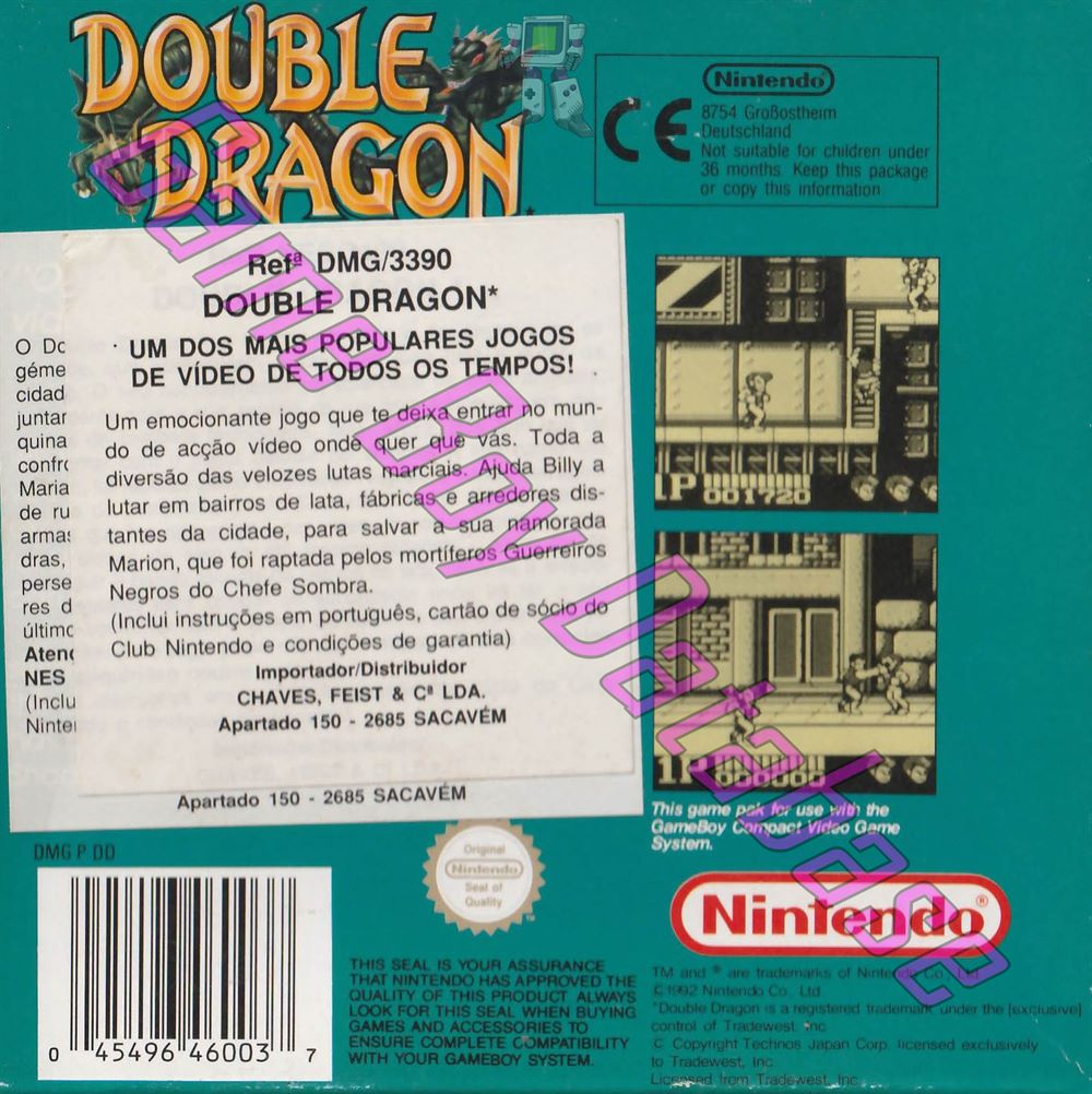 Double Dragon GPS Back of the box