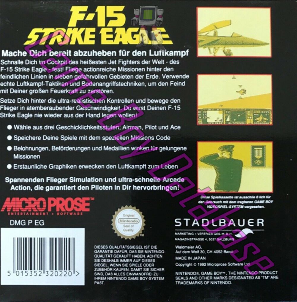 F-15 Strike Eagle FRG Back of the box