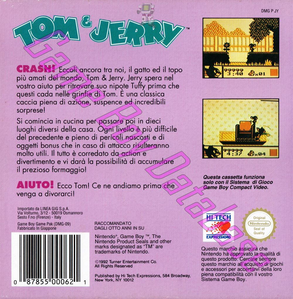 Tom & Jerry ITA Back of the box