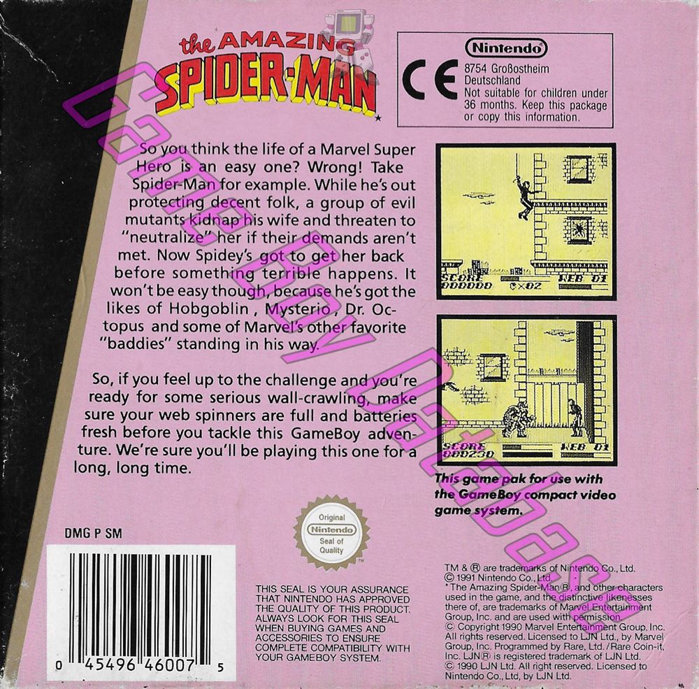 Amazing Spider-Man (the) GPS Back of the box