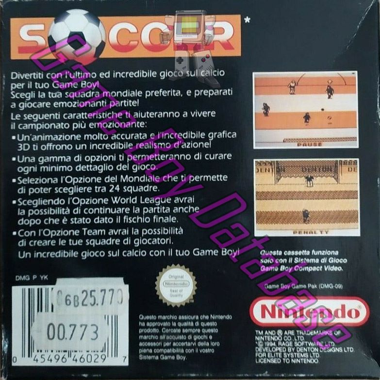 Soccer ITA-3 Back of the box