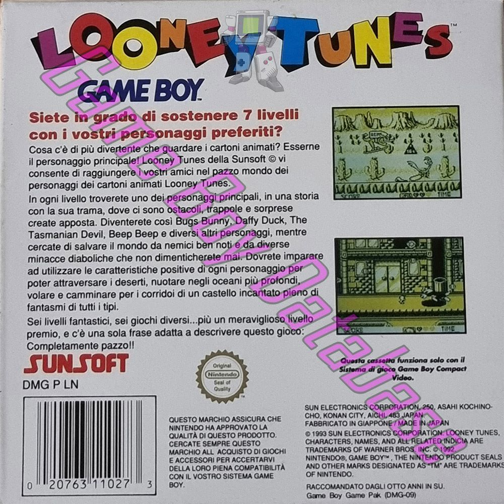 Looney Tunes ITA Back of the box